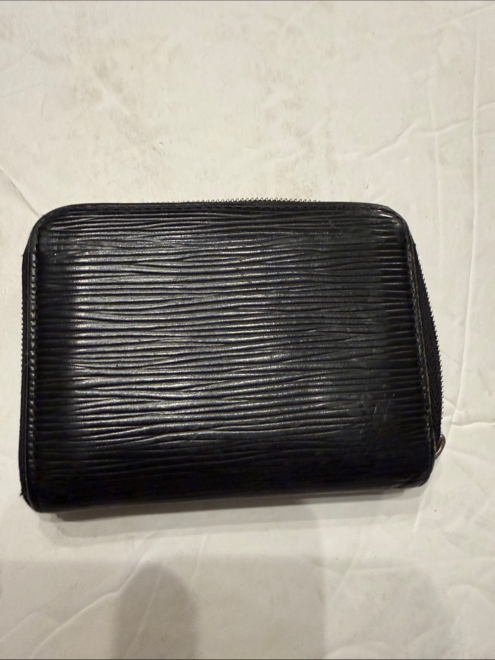 Louis Vuitton Black Epi Leather Textured Zip Wallet